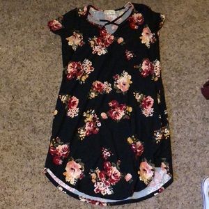 Floral t shirt dress